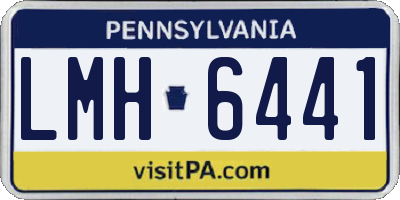 PA license plate LMH6441