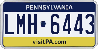 PA license plate LMH6443