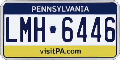 PA license plate LMH6446