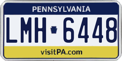 PA license plate LMH6448
