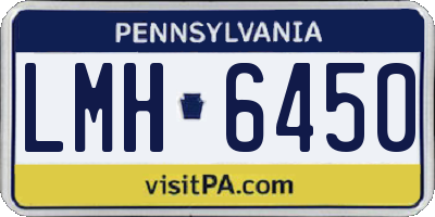 PA license plate LMH6450
