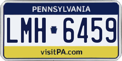 PA license plate LMH6459