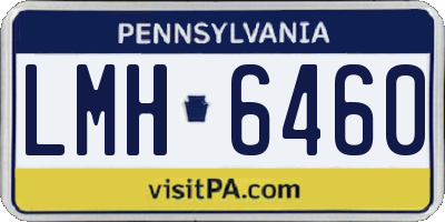 PA license plate LMH6460