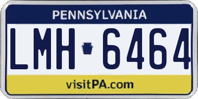 PA license plate LMH6464