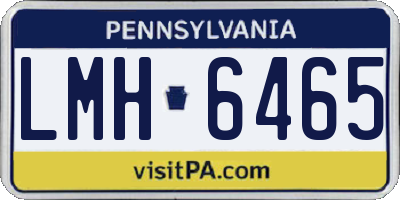 PA license plate LMH6465