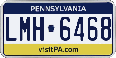 PA license plate LMH6468