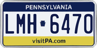 PA license plate LMH6470