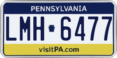 PA license plate LMH6477