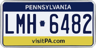PA license plate LMH6482