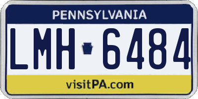 PA license plate LMH6484
