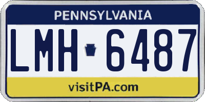 PA license plate LMH6487