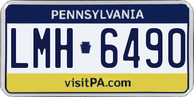 PA license plate LMH6490