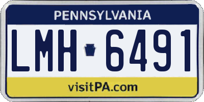 PA license plate LMH6491