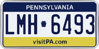 PA license plate LMH6493
