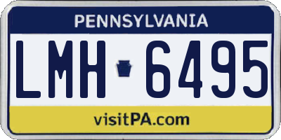 PA license plate LMH6495