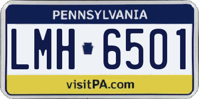 PA license plate LMH6501