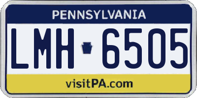PA license plate LMH6505