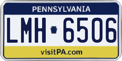 PA license plate LMH6506