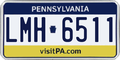 PA license plate LMH6511