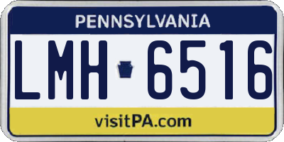 PA license plate LMH6516
