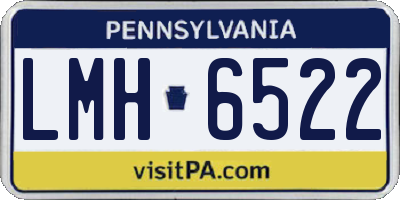 PA license plate LMH6522