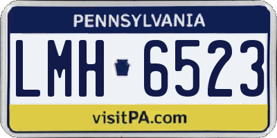 PA license plate LMH6523