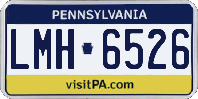 PA license plate LMH6526