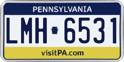 PA license plate LMH6531