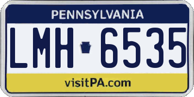 PA license plate LMH6535