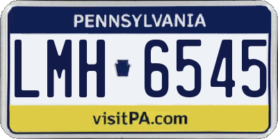 PA license plate LMH6545