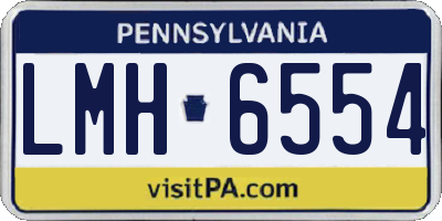 PA license plate LMH6554
