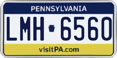 PA license plate LMH6560
