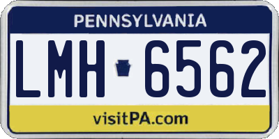 PA license plate LMH6562