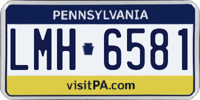 PA license plate LMH6581