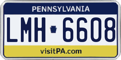 PA license plate LMH6608