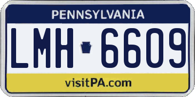 PA license plate LMH6609