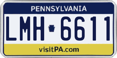 PA license plate LMH6611
