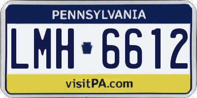 PA license plate LMH6612