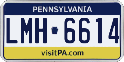 PA license plate LMH6614