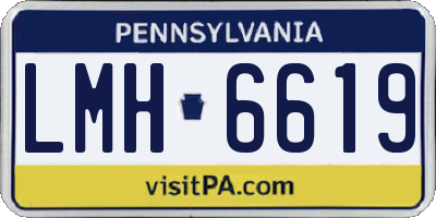 PA license plate LMH6619