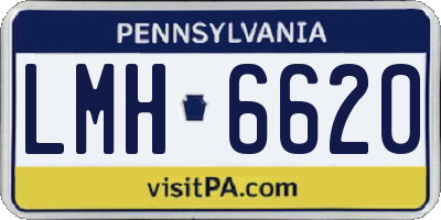 PA license plate LMH6620