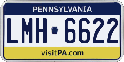 PA license plate LMH6622
