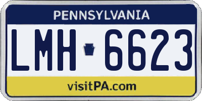 PA license plate LMH6623