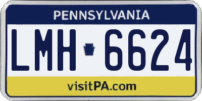 PA license plate LMH6624