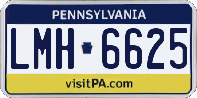PA license plate LMH6625