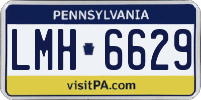 PA license plate LMH6629