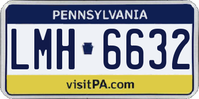 PA license plate LMH6632