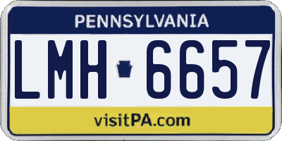 PA license plate LMH6657