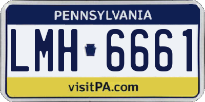 PA license plate LMH6661