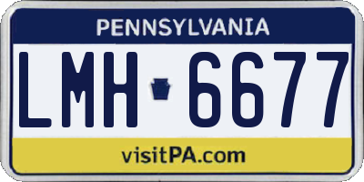 PA license plate LMH6677